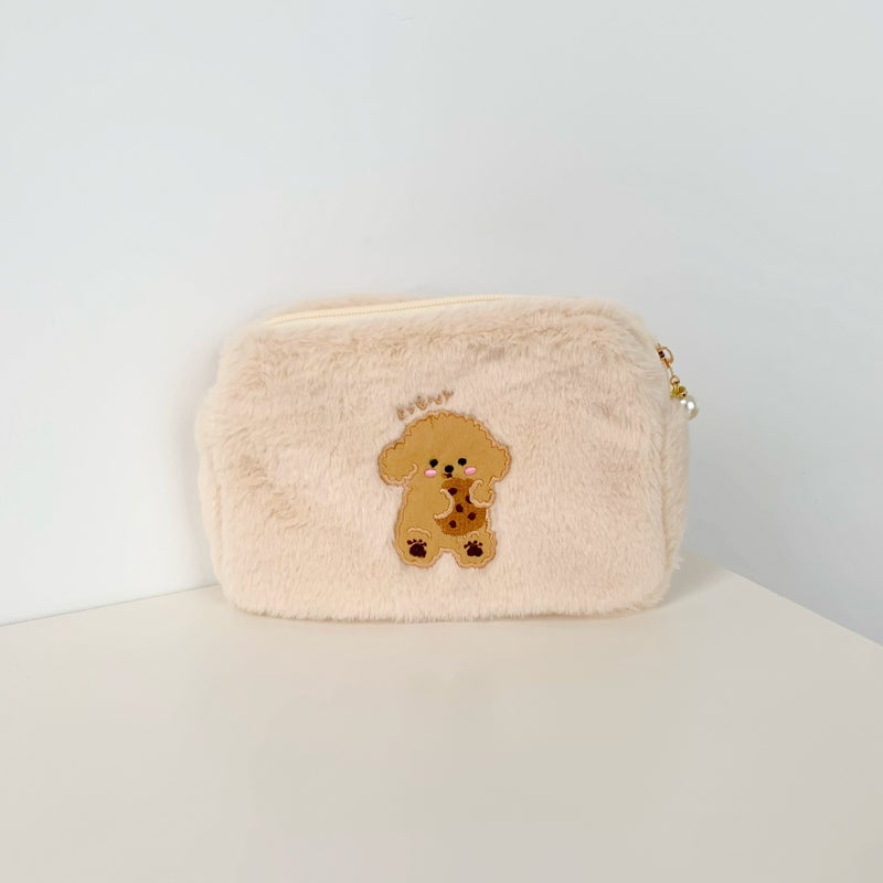 Stuffed Cosmetic Bag Ins Cute Bear Portable Storage Toiletry Bag Japanese And Korean Girls Large Capacity Embroidered Bag - Image 5