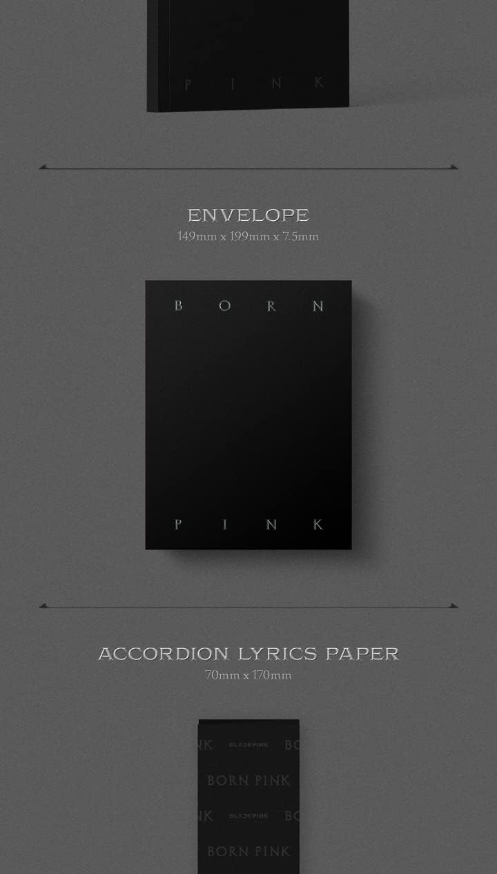 dreamus بلاكبينك ألبوم بورن بينك الثاني مجموعة صندوق نسخة سي دي + كتاب صور + ورقة كلمات أكورديون + بطاقة صور كبيرة + بطاقة بريدية + فيلم فوري + بطاقة سيلفي + تتبع (النسخة السوداء) - Image 4