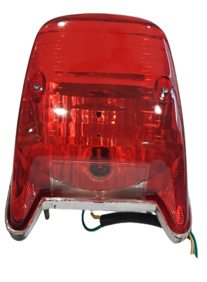 VTRUST مصباح خلفي للدراجة النارية من VTRUST متوافق مع دراجة Bajaj CT-100 | مصباح فرامل هالوجين أحمر | أداء مطابق للمواصفات الأصلية، مقاوم للتآكل، طلاء متين (بدون لمبة) - Image 1