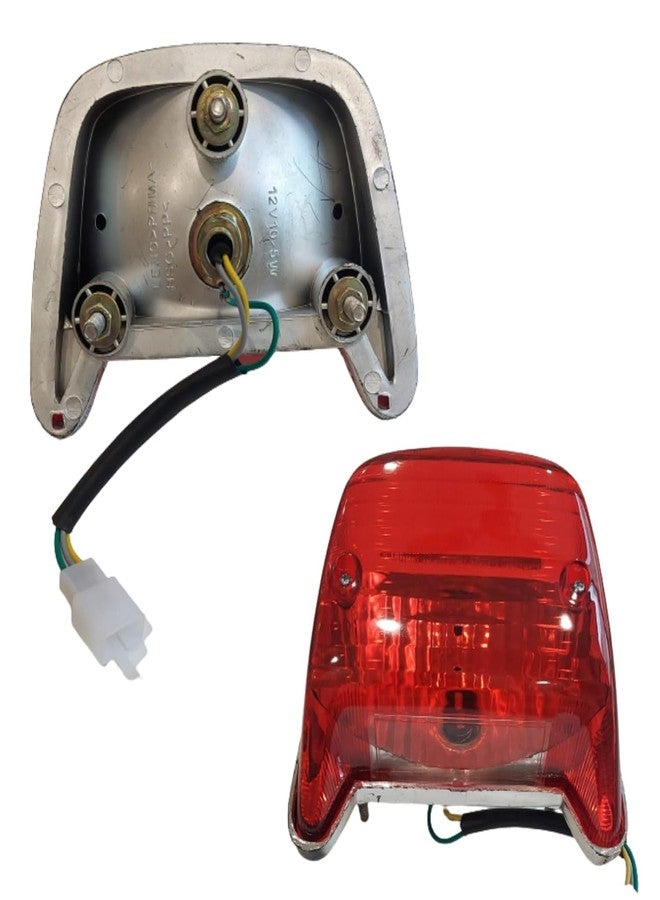 VTRUST مصباح خلفي للدراجة النارية من VTRUST متوافق مع دراجة Bajaj CT-100 | مصباح فرامل هالوجين أحمر | أداء مطابق للمواصفات الأصلية، مقاوم للتآكل، طلاء متين (بدون لمبة) - Image 5