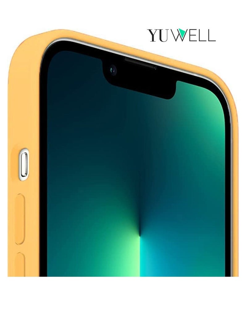 Yuwell iPhone 14 Case Silicone Shockproof Protective Case Cover 6.1 Inch iPhone 14 Silicone Case Golden - Image 2