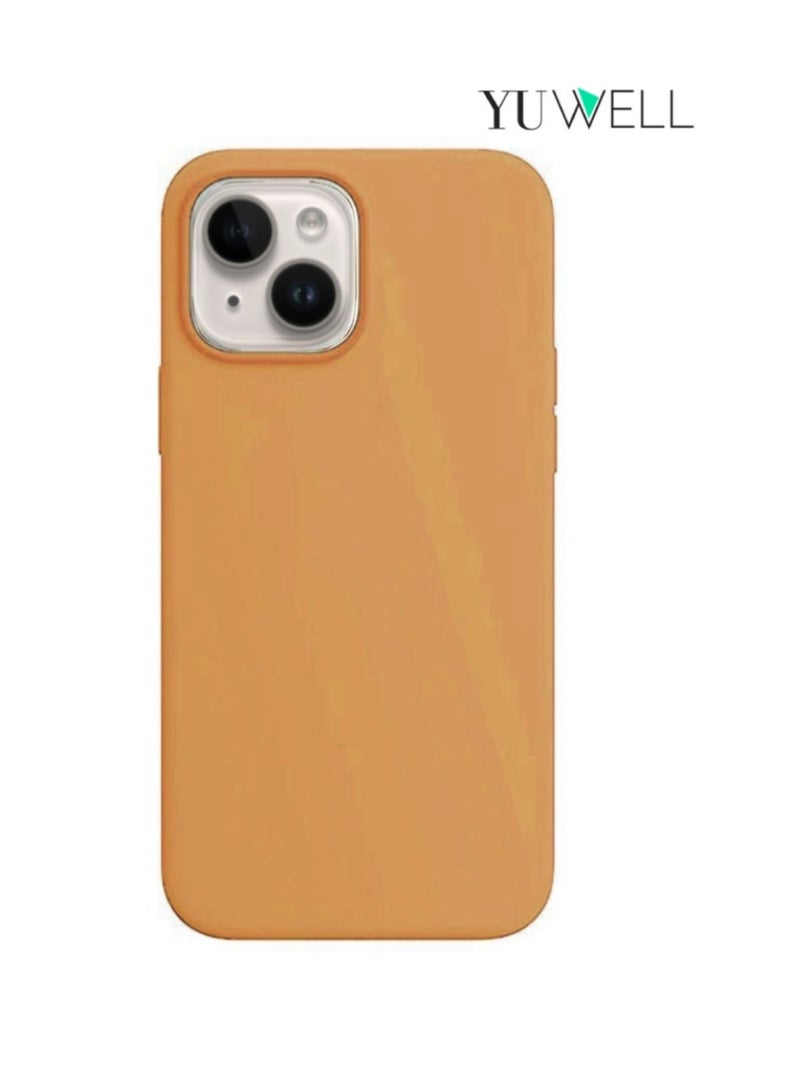 Yuwell iPhone 14 Case Silicone Shockproof Protective Case Cover 6.1 Inch iPhone 14 Silicone Case Golden - Image 1