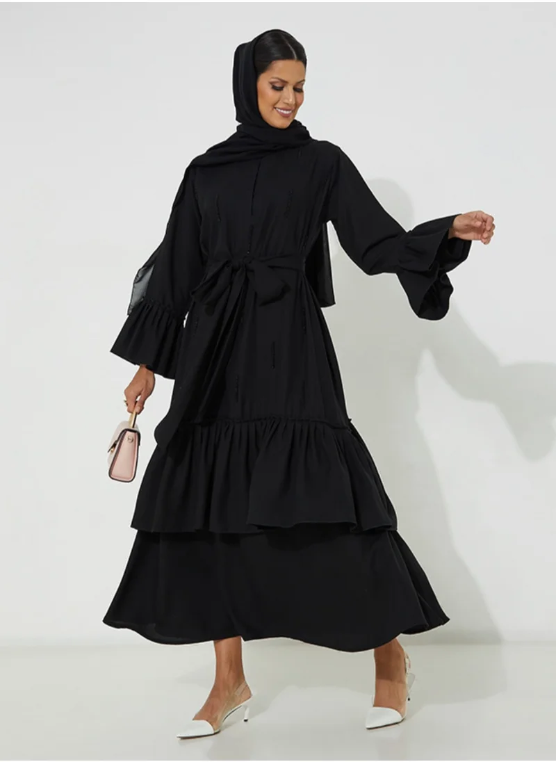 Rosette Abaya Black Abaya