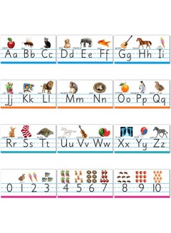 Zonon Alphabet Bulletin Board Set Manuscript Abc Number Line Wall ...