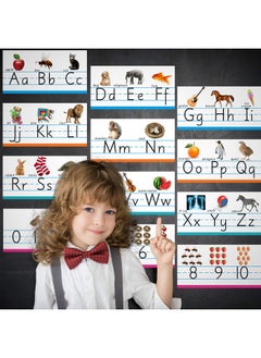 Zonon Alphabet Bulletin Board Set Manuscript Abc Number Line Wall Decorations For Pre School Kindergarten Classroom Playroom Bedroom Nursery Decorations For Children Kids Teens Including Numbers 010  - Image 4