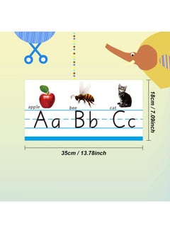 Zonon Alphabet Bulletin Board Set Manuscript Abc Number Line Wall Decorations For Pre School Kindergarten Classroom Playroom Bedroom Nursery Decorations For Children Kids Teens Including Numbers 010  - Image 2