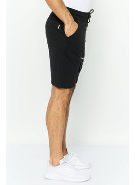 Gazzarrini Men Printed Drawstring Basic Shorts, Black  - Image 2