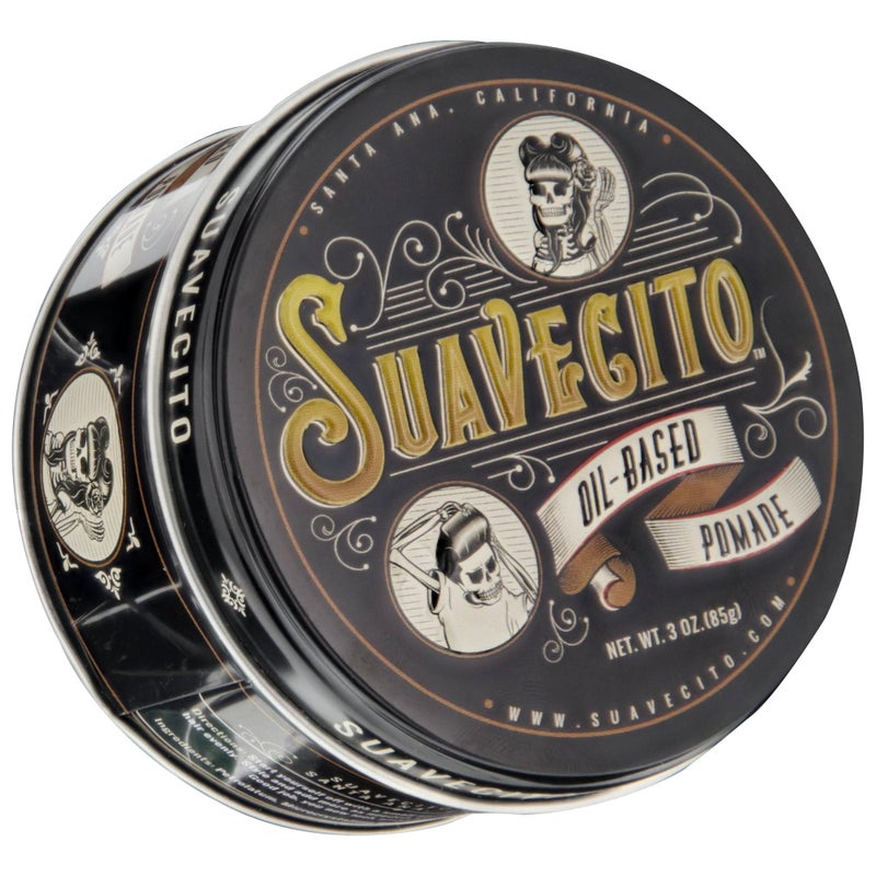 Suavecito Oil Based Pomade 3 oz Tin Can - Original Scent Hair Styling Long Lasting Hold, Healthy High Shine, For All Hair Types - Smooth Slickback To Pompadour Rockabilly Style Grease - Image 2