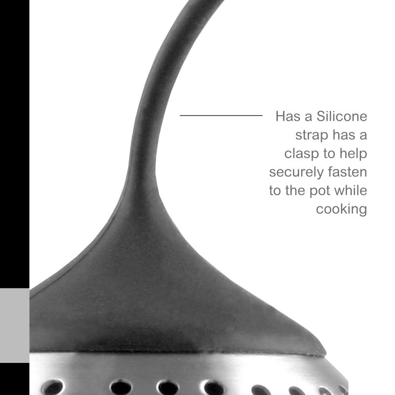 AdHoc Spice Bomb Spice Infuser - Kitchen Accessory for Large-Leaved Herbs & Tea - Stainless Steel Infuser Insert with Silicone Clasp & Arm - Essential Strainer for Easy Spice Infusion - Image 3