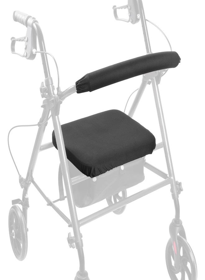 KUAZIDAR Rollator Walker Cover - Rollator Walkers Seat and Backrest Covers, Removable and Washable, Rollator Walker Cushion, 1 Count, Black - Image 1