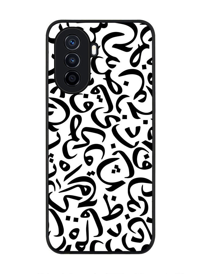 Stylizedd Rugged Black edge case for Huawei Nova Y70  Slim fit Soft Case Flexible Rubber Edges Anti Drop TPU Gel Thin Cover - Arabian Pearls - Image 1