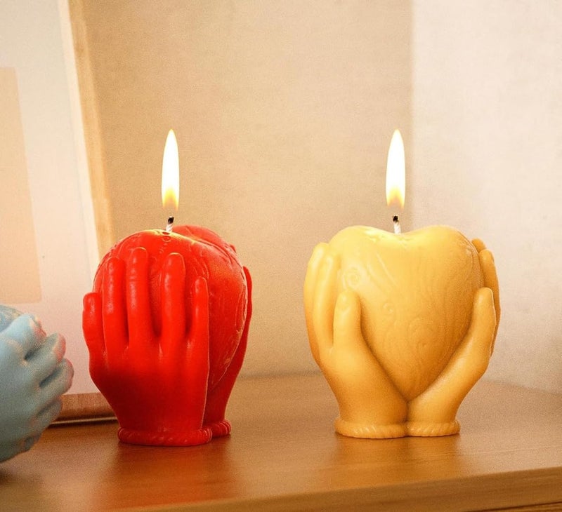 HUSAINI MART Multicolour 2 Piece Heart Bear Silicone Candle Mold Set Elegant Reusable Molds for Wax Resin and Soap Crafts - Image 4