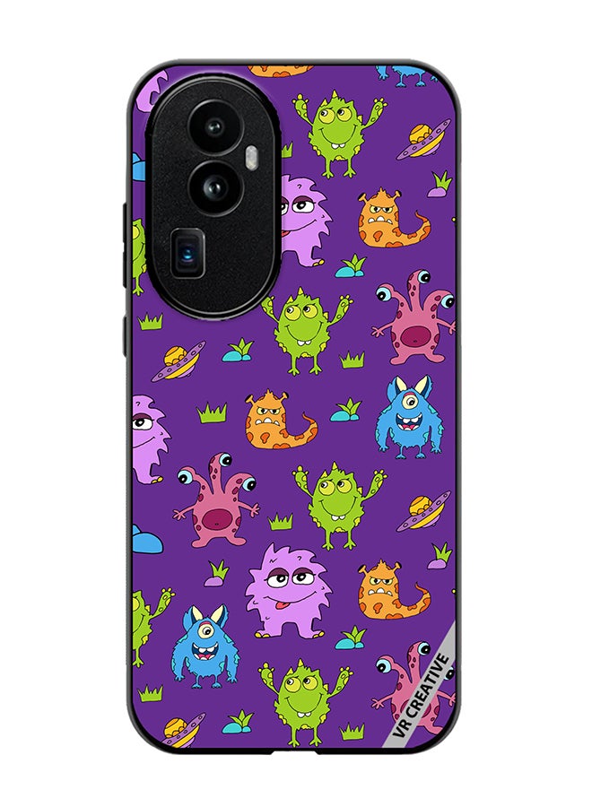 VR CREATIVE Protective Case Cover For Oppo Reno 10 Pro Plus Monsters Cartoon Design Multicolour - Image 1