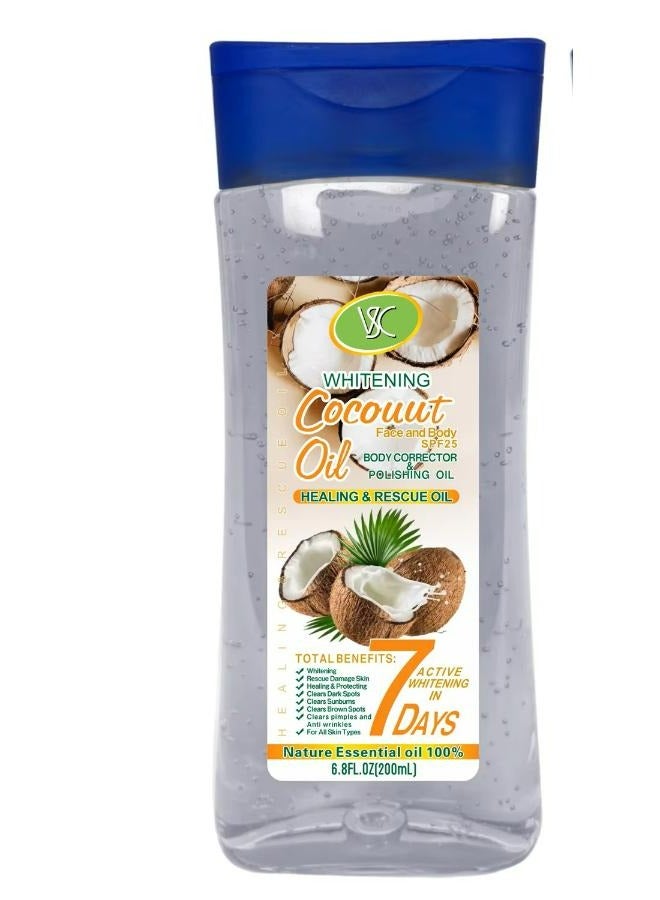في إس سي زيت جوز الهند لتبييض الجسم وإصلاحه، 200 مل