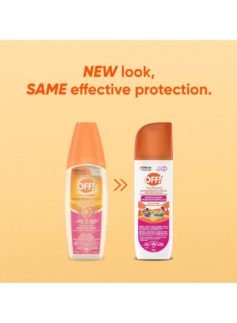 OFF FamilyCare Spray Insect Repellent for Use on Kids, Tropical Fresh Scent, 175ml - Image 3