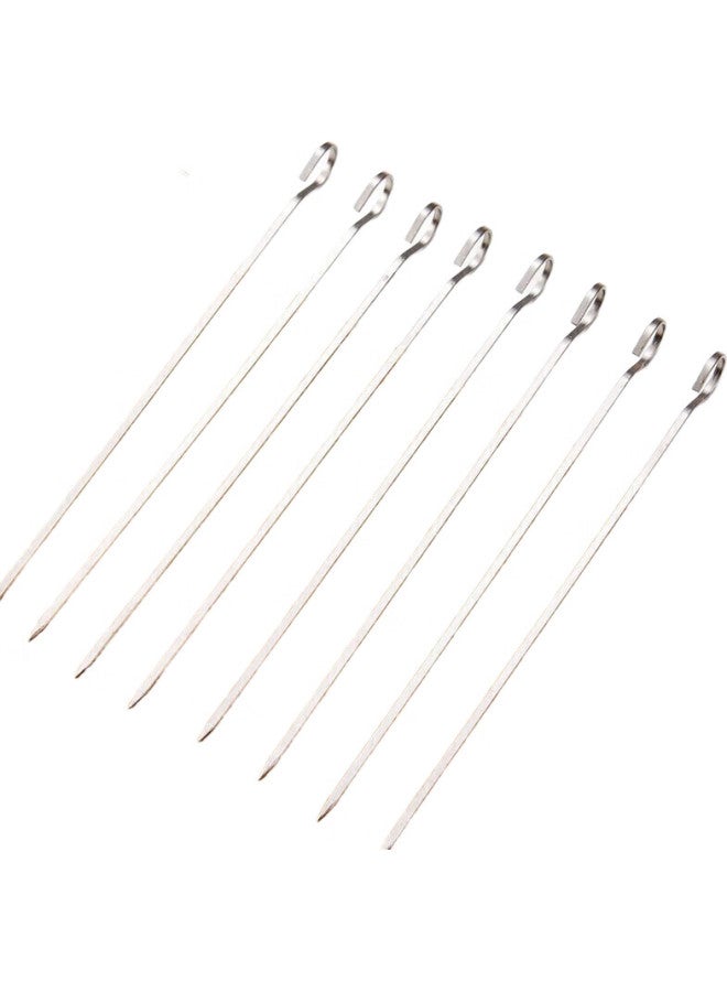 Suncojia 304 Stainless Steel Barbecue Skewers, Oven-Use Barbecue Skewers, Grilling Needles, Kebab Skewers, Meat Skewers, Barbecue Needles, Lamb Kebab Skewers, 30 Pieces - Image 2