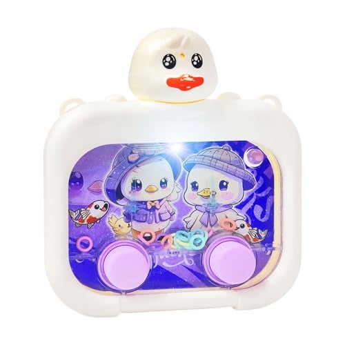 FunBlast Duck Theme Handheld Game for Kids – Aqua Toy Water Ring Toss Game with Flashing Lights, Handheld Games for Kids, Ideal Gift for Boys, Girls (White) - Image 1