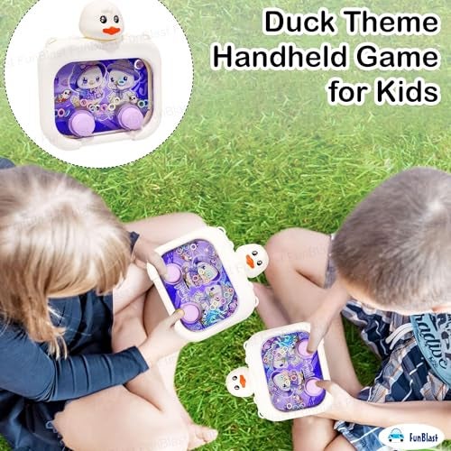 FunBlast Duck Theme Handheld Game for Kids – Aqua Toy Water Ring Toss Game with Flashing Lights, Handheld Games for Kids, Ideal Gift for Boys, Girls (White) - Image 5