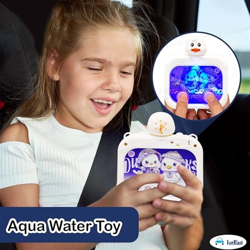 FunBlast Duck Theme Handheld Game for Kids – Aqua Toy Water Ring Toss Game with Flashing Lights, Handheld Games for Kids, Ideal Gift for Boys, Girls (White) - Image 4