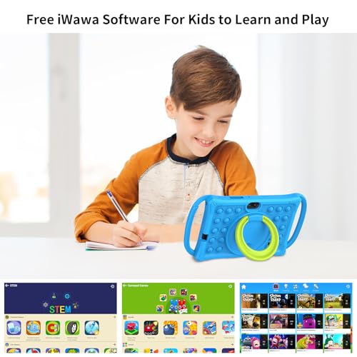 PRITOM Kids Tablets 7 inch, 32 GB,Perfect Size for Toddler Tablet with Un-Zipped Case, WiFi, Dual Camera, Education, Games, Kids Software Pre-Installed, Parental Control (Blue) - Image 5