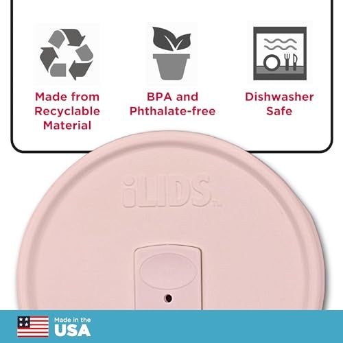 iLIDS DL-W-PP2 Mason Jar Lid, Pack of 2, Pale Pink - Image 5