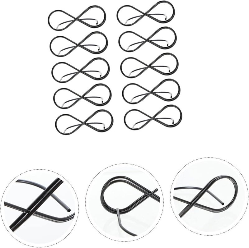 Black Metal Table Clips 10Pcs Photo Card Holders For Notes Desk Decor - Image 4