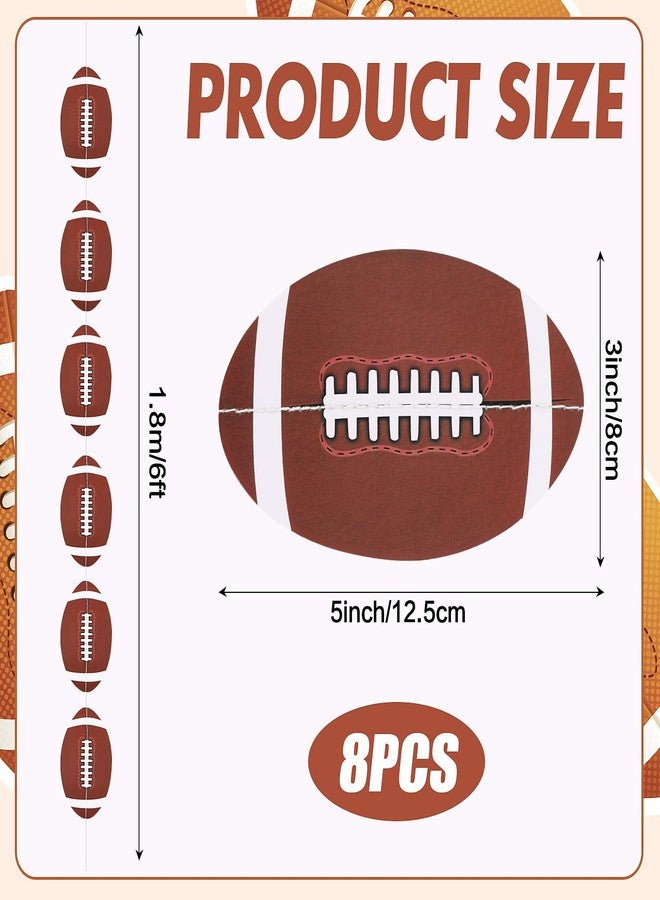 FOIMAS Football Hanging Garlands,8pcs Football Party Banners for Football Sports Theme Party Birthday Party Supplies Home Decorations - Image 2