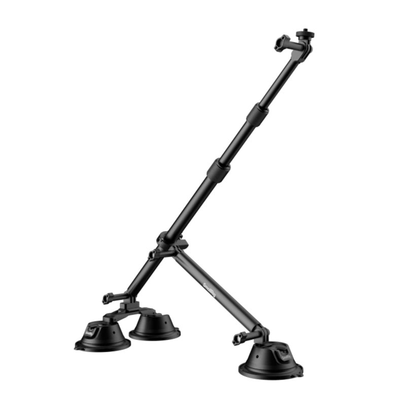 SmallRig Car Mount for Action Camera, Compatible with Insta 360 X4 / X3, Telescopic Pole Kit, Ventosa Double Suction Cup, 1/4"-20 Adapter, 4380-CF - Image 1