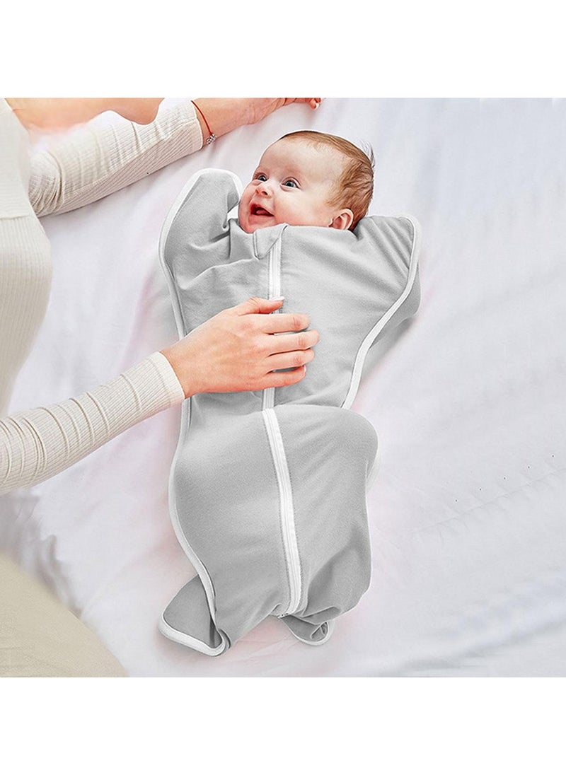 Generic - Baby Swaddle Wrap，BABY Sleep Sack, Baby Sleeping Bag With Arms，Newborn Swaddle Blanket Wrap 2 Way Zipper Unise，100% Organic Cotton，Suitable For 3-6 Months Baby - Image 1
