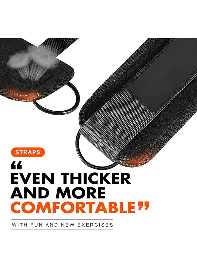 erorex Ankle Strap, 2 Pcs Ankle Strap For Cable Machines, Adjustable Gym Cable Ankle Straps For Kickbacks, Cable Ankle Strap For Leg Extensions, Glute Workouts, Booty Hip Abductors Exercise - Image 4