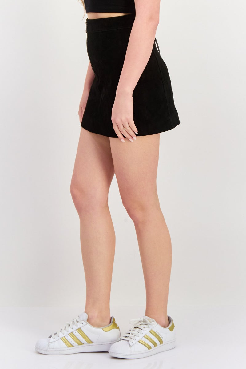ONLY Women Textured Mini Skirt, Black - Image 3