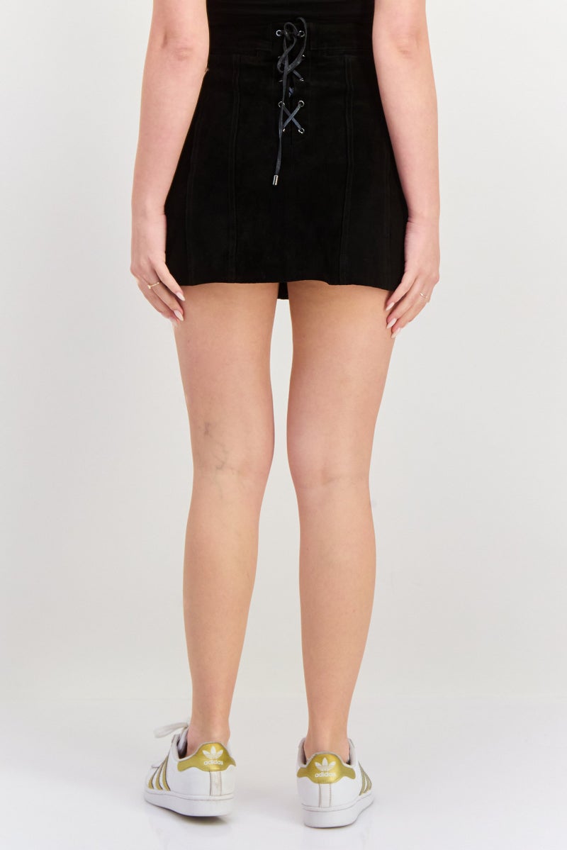 ONLY Women Textured Mini Skirt, Black - Image 2