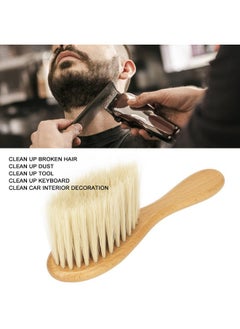 Brrnoo Barber Fade Brush Men Beard Brush Face Duster Brush Nylon Professional Beech Wood Soft Clean Neck Duster Brushes For Barber Accessory  - Image 3