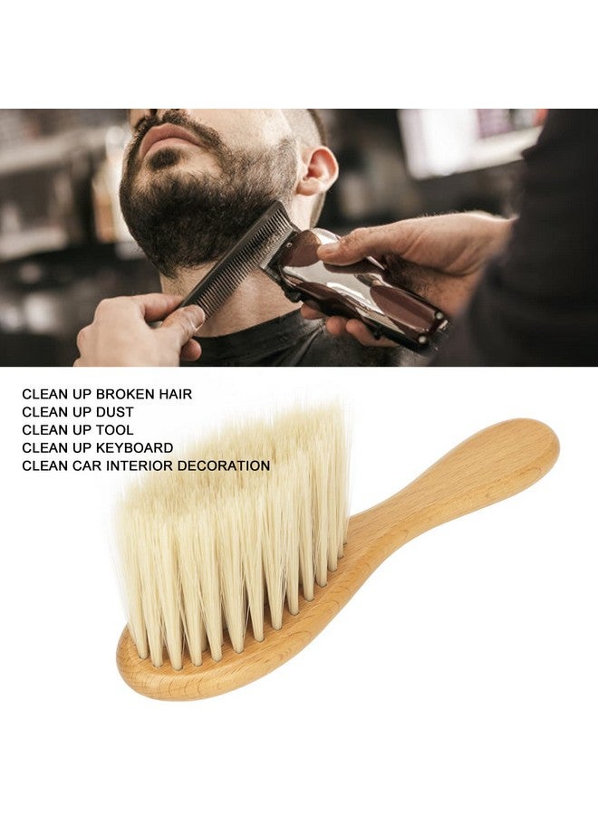 Brrnoo Barber Fade Brush Men Beard Brush Face Duster Brush Nylon Professional Beech Wood Soft Clean Neck Duster Brushes For Barber Accessory - Image 3