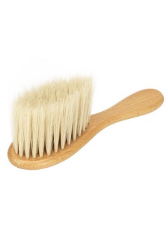 Brrnoo Barber Fade Brush Men Beard Brush Face Duster Brush Nylon Professional Beech Wood Soft Clean Neck Duster Brushes For Barber Accessory  - Image 1