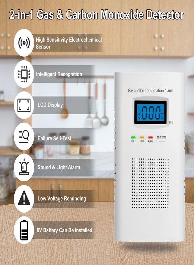 Hembisen Combination Gas & Carbon Monoxide Detectors - Plug in Carbon Monoxide Alarm & Natural Gas Detector for Home, 2-in-1 Co Detector & Combustible Gas Detector with Digital Display, Easy to Install - Image 5