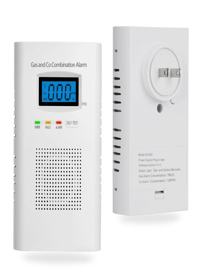 Hembisen Combination Gas & Carbon Monoxide Detectors - Plug in Carbon Monoxide Alarm & Natural Gas Detector for Home, 2-in-1 Co Detector & Combustible Gas Detector with Digital Display, Easy to Install - Image 1