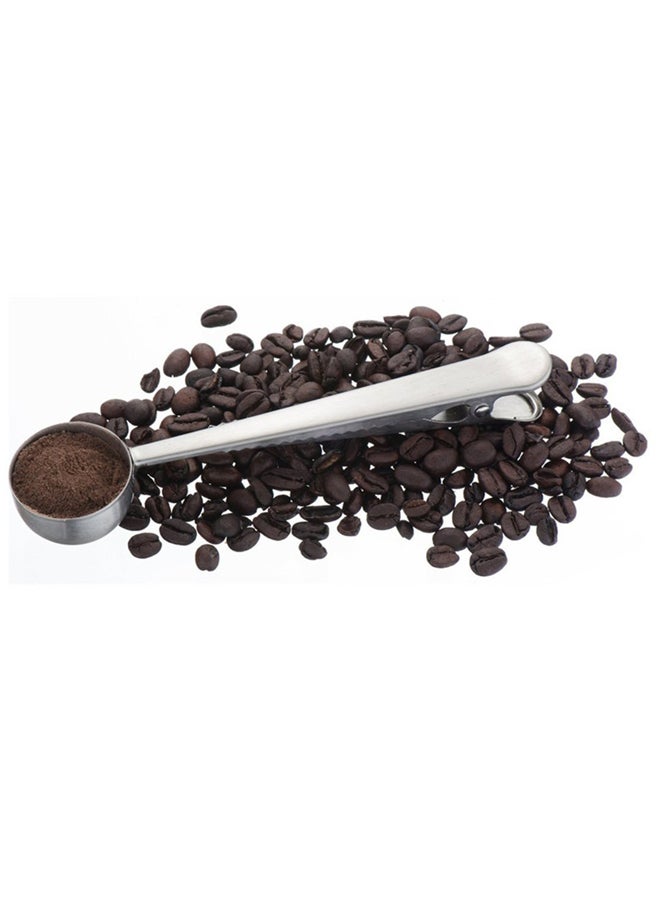 مغرفة قياس للقهوة مع مشبك فضي 160x35x25مم - Image 2