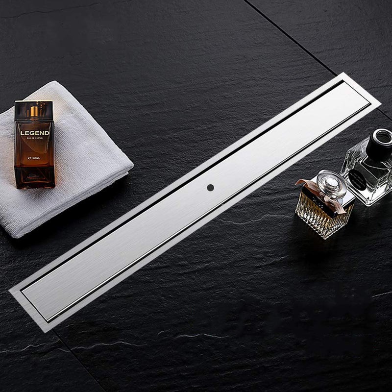 Signstek Linear Shower Drain - 60 cm, Tile Insert, 304 Stainless Steel Bathroom Linear Drain - Image 1