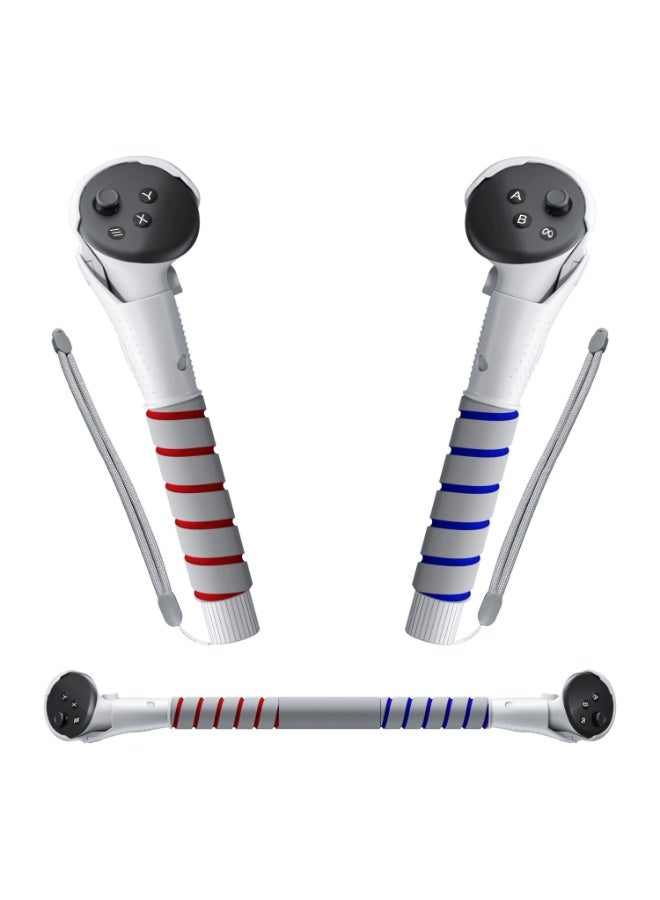 VR Extended Handle Grips for Meta Quest 3/3S | Triple Secure Design u0026 Mode Switch for Beat Saber/Gorilla Tag - Image 1