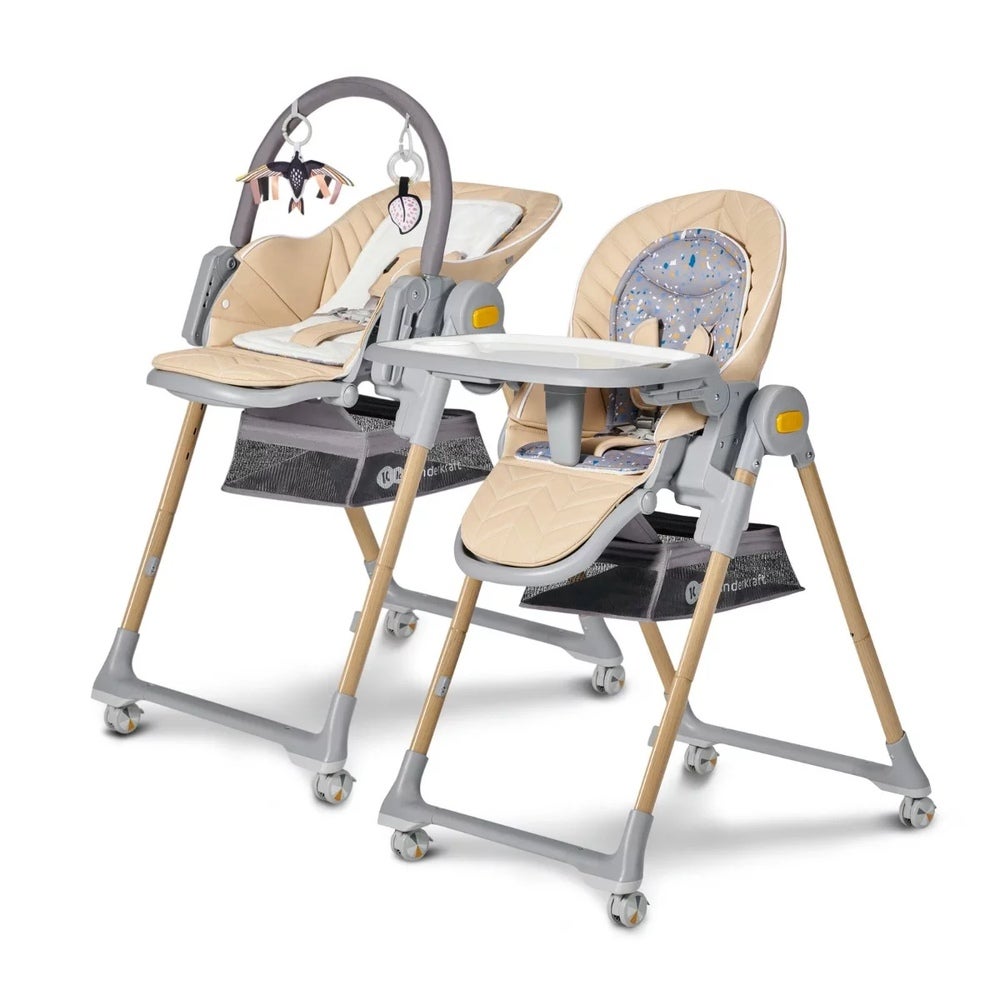 Kinderkraft - Baby High Lastree Chair Wooden Beige - 17303
