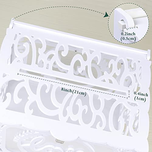 OurWarm DIY White Wedding Card Box with Lock and String Lights, PVC Hollow Card Box Graduation Card Box Perfect for Wedding Reception Anniversary, Baby Showers, Birthdays, Bridal or Baby Showers - Image 2