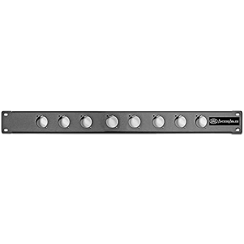 AXA AXCESSABLES AxcessAbles RKINPUT1U 1U D-Series 8 Connectors Punch-Out Component Panel for 19 inch AV, Sound, Computer Equipment Racks. Patch Panel Compatible with XLR, Speakon, Neutrik Outputs. - Image 1