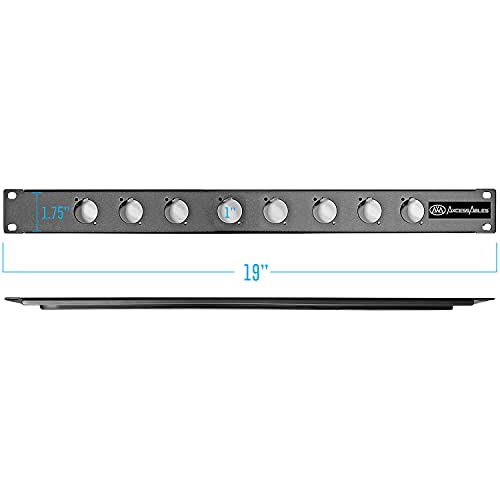 AXA AXCESSABLES AxcessAbles RKINPUT1U 1U D-Series 8 Connectors Punch-Out Component Panel for 19 inch AV, Sound, Computer Equipment Racks. Patch Panel Compatible with XLR, Speakon, Neutrik Outputs. - Image 3