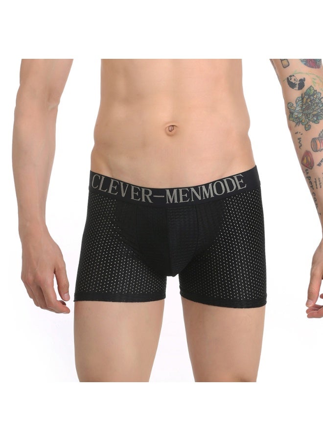 Men Butt Lifter Boxer Briefs, Mesh Breathable Padded Hip Enhancer Underwear with Removable Butt Pads - Image 4