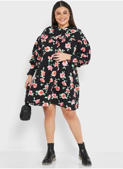 Vero Moda Curve Floral Print Button Detail Dress  - Image 4