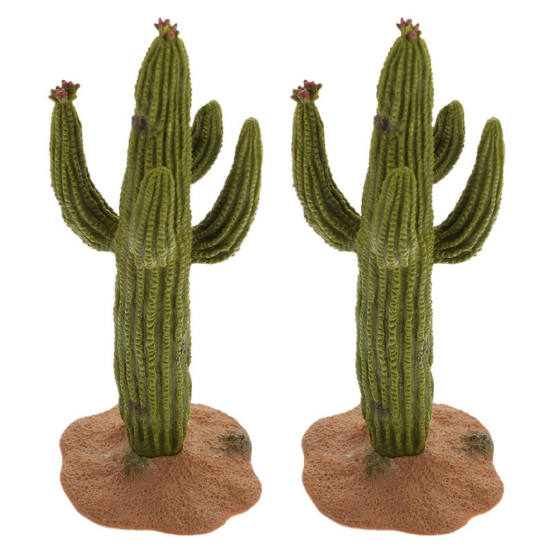 4 pcs Artificial Cactus: Green Simulated Cacti - Fake Plants Sand Decor - Faux Sculpture Table Ornament Centerpieces For Office Home Hawaii Holiday - Image 4