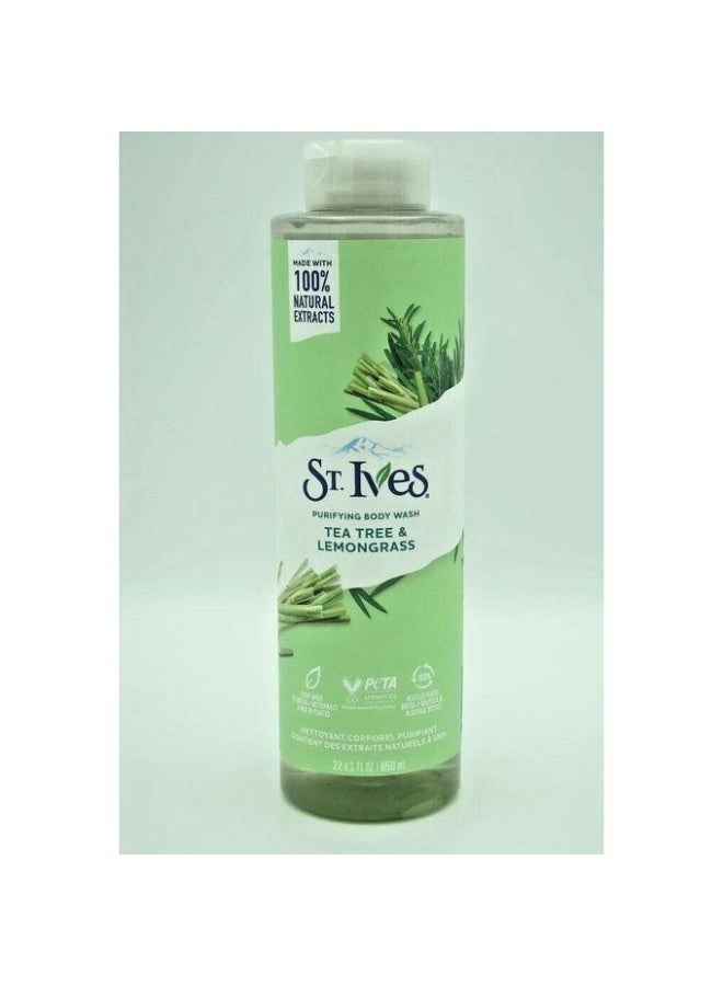 St. lves Purifying Body Wash Tea Tree & Lemongrass 650 ml - Image 1