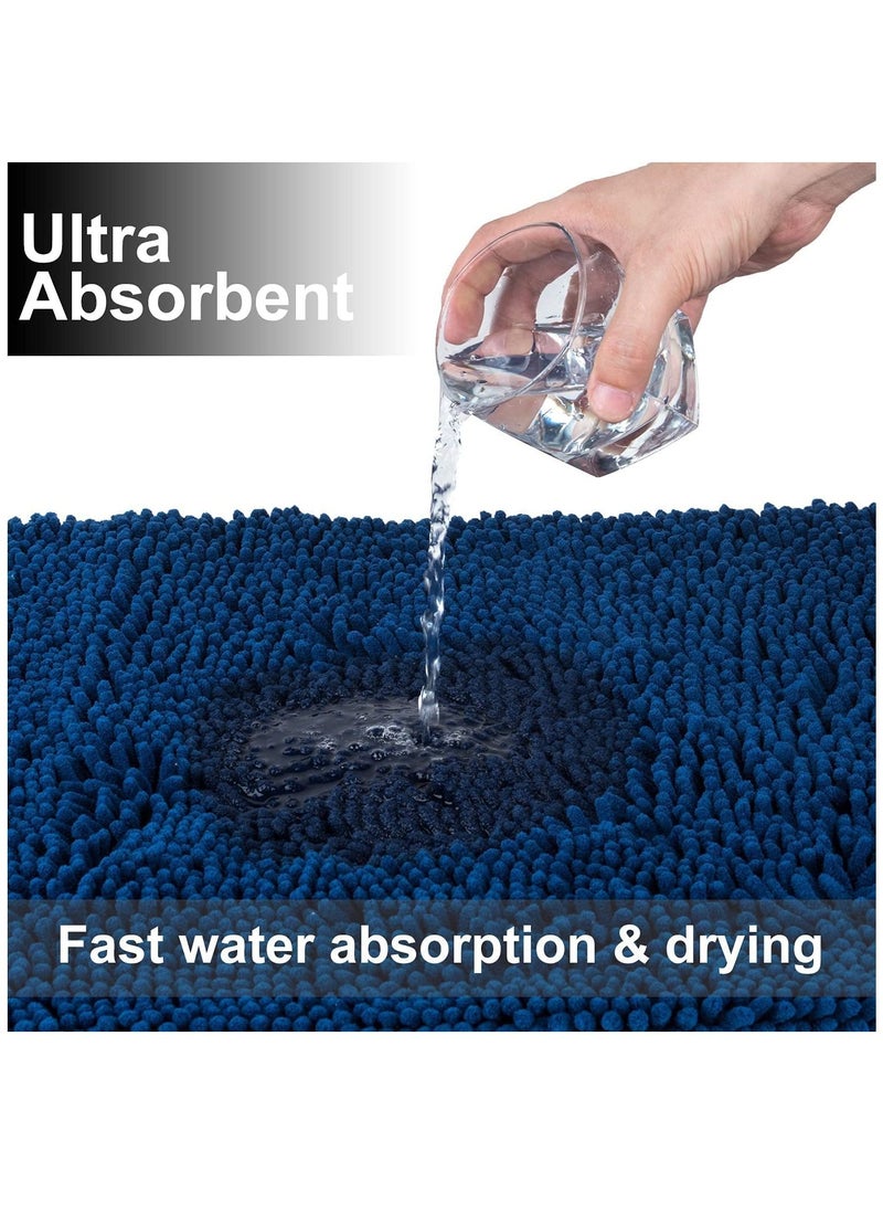 TYCOM Non-Slip Fluffy Soft Plush Microfiber Washable Quick Dry Ultra Bath Mats For Tub Bathroom Rugs Bath Mat - Image 3