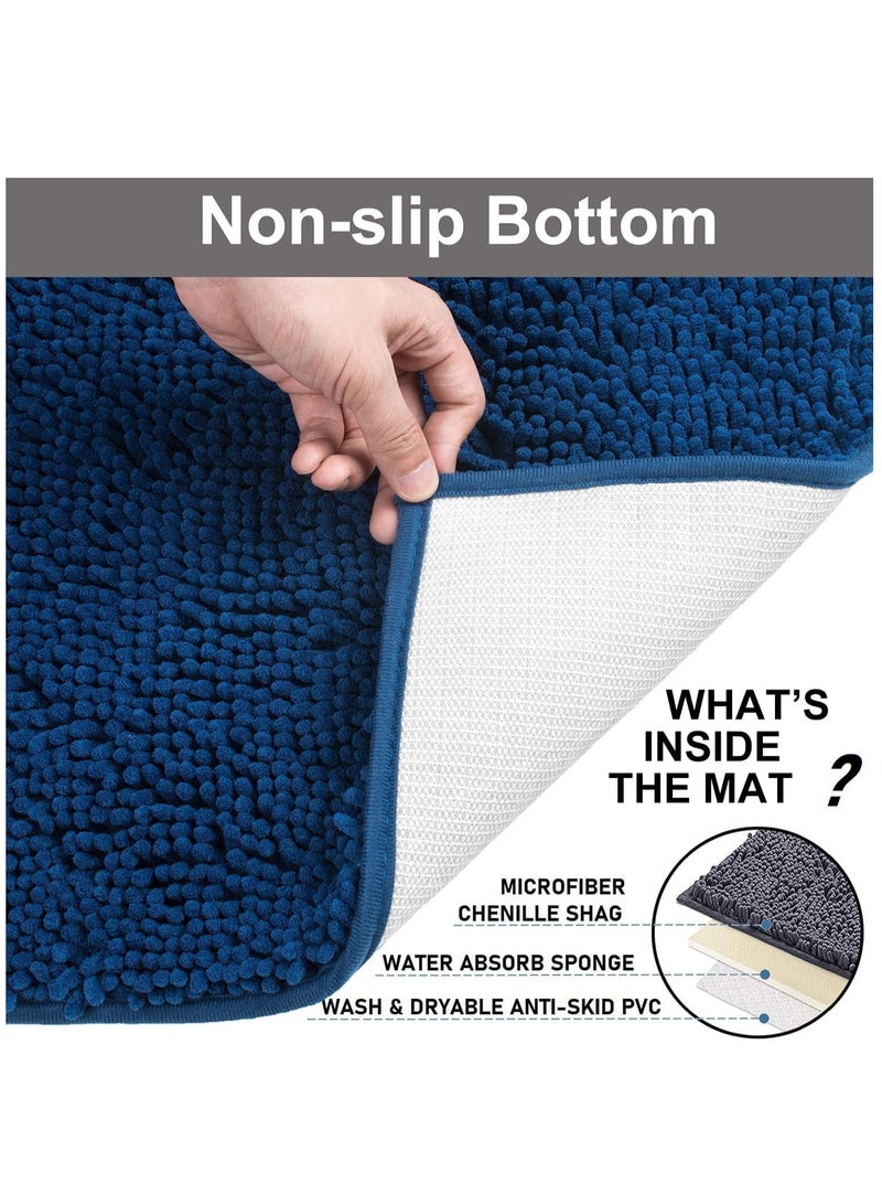TYCOM Non-Slip Fluffy Soft Plush Microfiber Washable Quick Dry Ultra Bath Mats For Tub Bathroom Rugs Bath Mat - Image 4